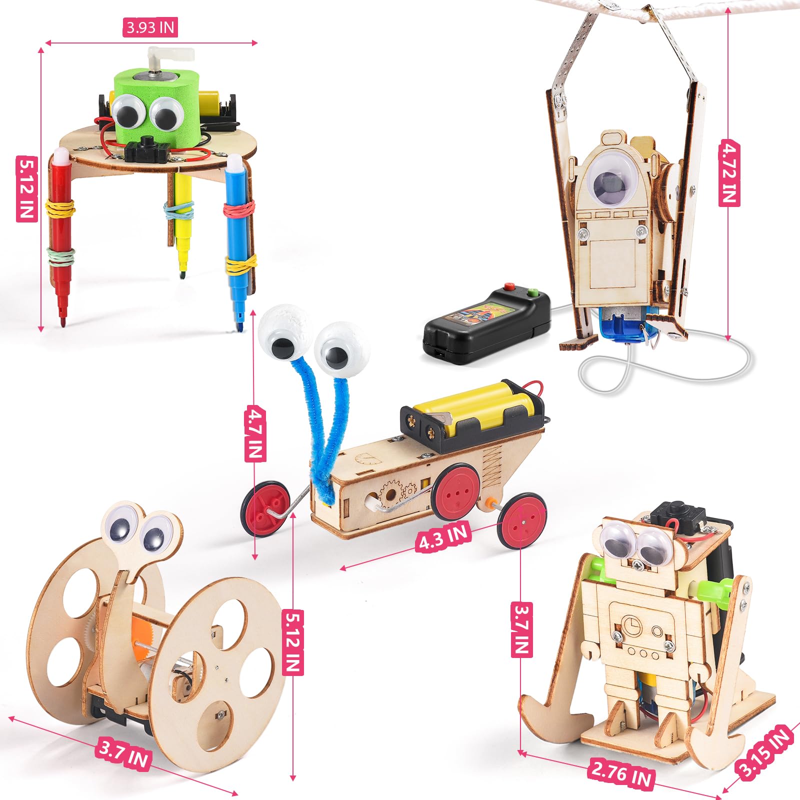 Amazon.co.jp: 5イン1 STEMロボットキット 8~10歳のお子様向け 木製